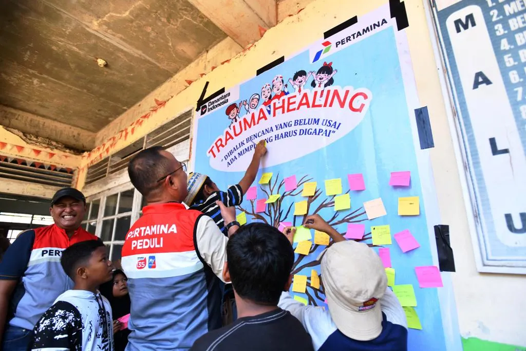Pertamina Peduli Dampingi Anak Korban Bencana di Sumatra