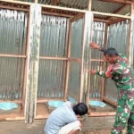 TNI AD Bangun Fasilitas MCK di Pengungsian Tapanuli Tengah