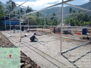 Pembangunan Huntara di Sumbar Dikebut, TNI Bantu Pemulihan