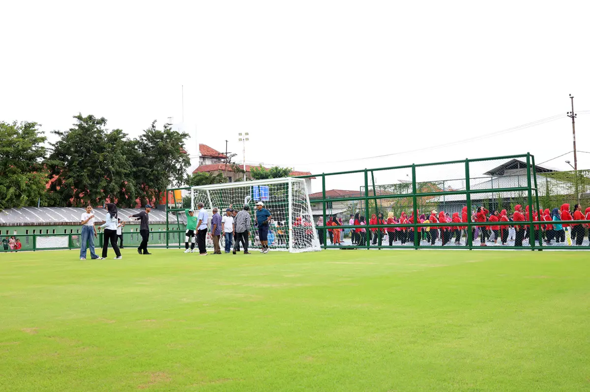 Lapangan Rangkah Surabaya Disulap Jadi Fasilitas Olahraga Modern