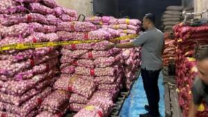 Terbongkar! Puluhan Ton Bawang Ilegal Disita di Pontianak, Diduga Masuk dari Malaysia
