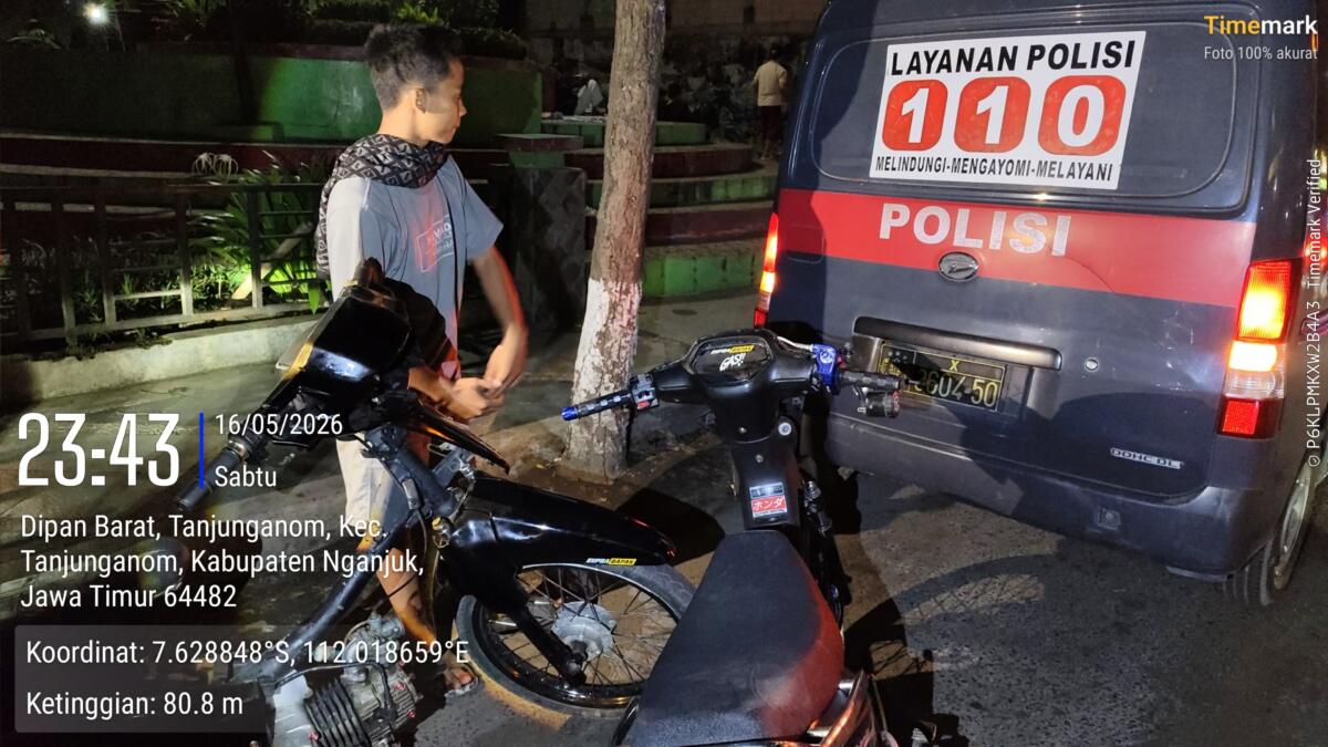 Polsek Warujayeng Amankan Motor Balap Liar di Jalan A Yani