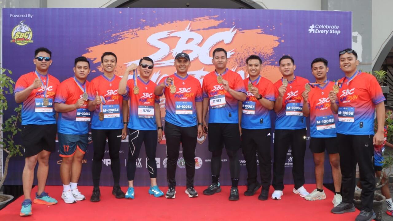 Kapolres Trenggalek Ramaikan SBC Fun Run 4 Kilometer di Pasar Pon