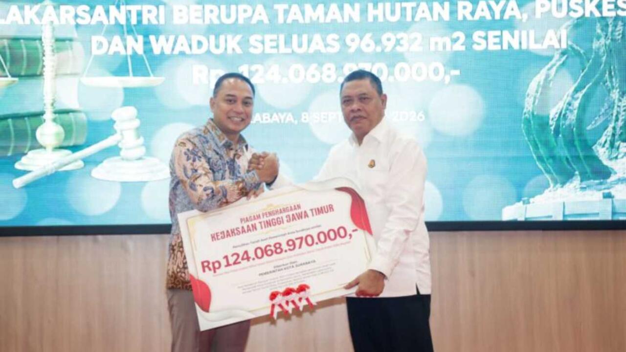Aset Rp124 Miliar Kembali ke Pemkot Surabaya, Ada Tahura hingga Waduk Jeruk